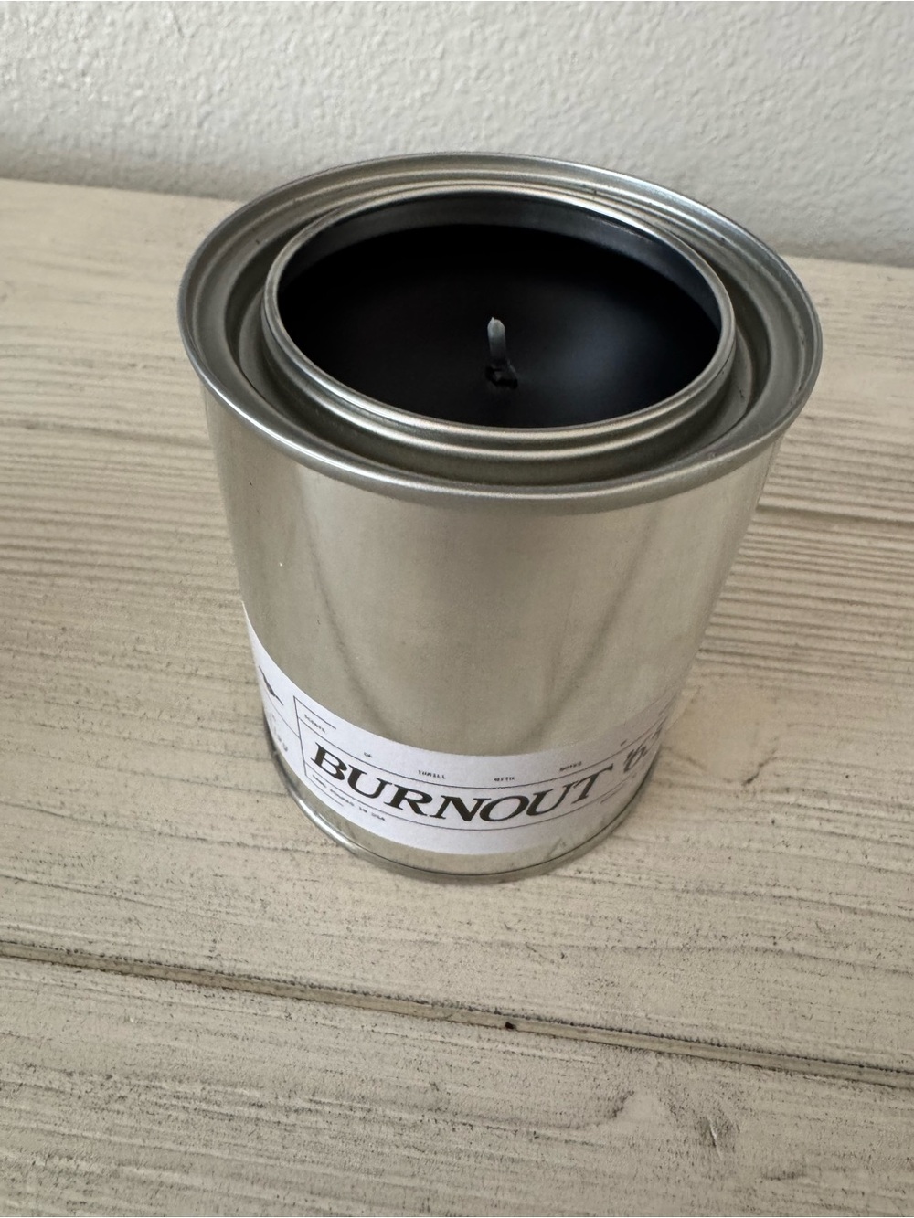 Ford Mustang Silver Metal Candle Tin